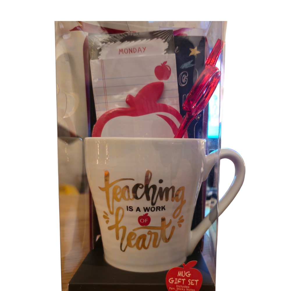 Teaching Mug Gift Set with Red and White Accents